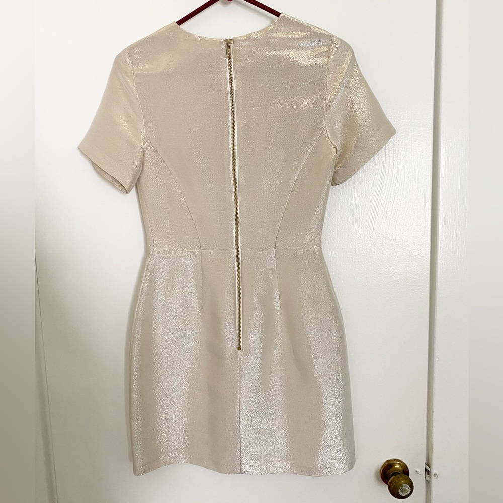 Warehouse Metallic Shift Dress View 2